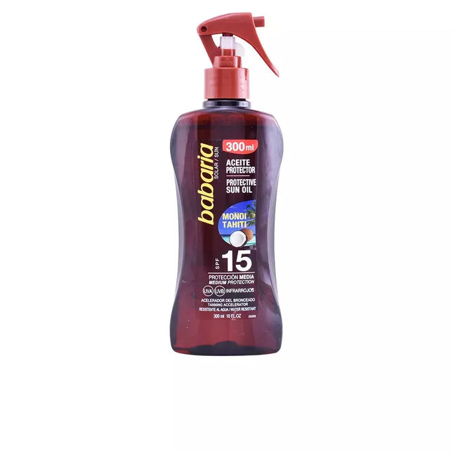 Babaria Apsauginis Saulės Aliejus SPF15 Su Taičio Monoi Aliejumi 300ml
