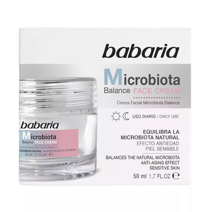 Babaria Microbiota Balance Veido Kremas Jautriai Odai Kasdieniam Naudojimui 50ml