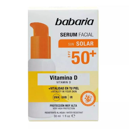 Babaria Vitamino D Vandeniui Atsparus Serumų Veidui SPF50 30ml
