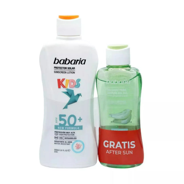Babaria Vaikams Sauosaugos Priemonė SPF50 Vandeniui Atspari 200ml Raminamasis Balzamas Po Saulės 1vnt