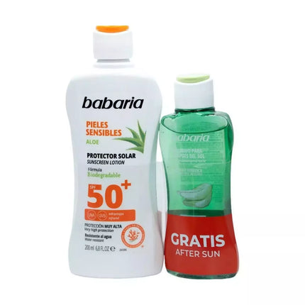 Babaria Alavijo Saulės Kremas SPF50 Jautriai Odai Atsparus Vandeniui 200ml Balzamas Po Saulės 1vnt