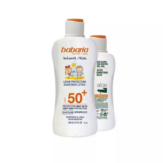 Babaria Vaikų Vandeniui Atsparus Kremas Nuo Saulės SPF50 200ml Rinkinys 2 Vnt.