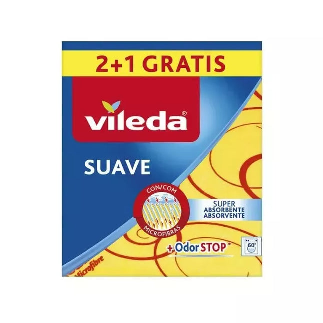 Vileda Soft indų plovimo šluostės su kvapo stabdžiu, 3 vnt.