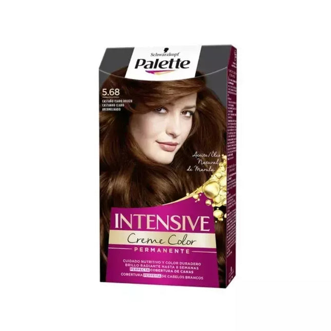 Schwarzkopf Palette Intensive Creme Color 5.68 šviesiai raudonai rudų atspalvių dažai