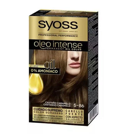 Syoss Oleo Intense Permanent Hair Color 5-86 Karamelinis rudas