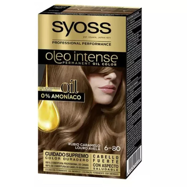 Syoss Oleo Intense Nuoseklūs plaukų dažai 6-80 Karamelės blondinė