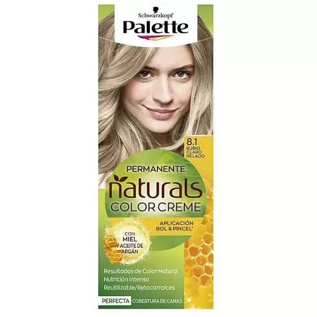Schwarzkopf Palette Naturals Kremo Dažai 8.1 Šviesiai Rūkytas Šviesus Blondas