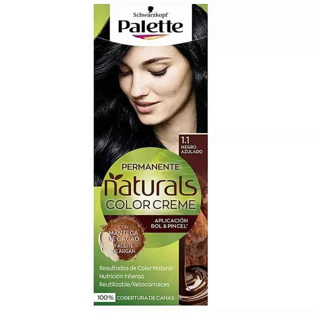 Schwarzkopf Palette Naturals Color Creme 1.1 Mėlynai juoda