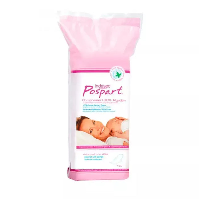 Indasec Poppemdusiškos Higienos Pakuotės Su Sparneliais 10VNT