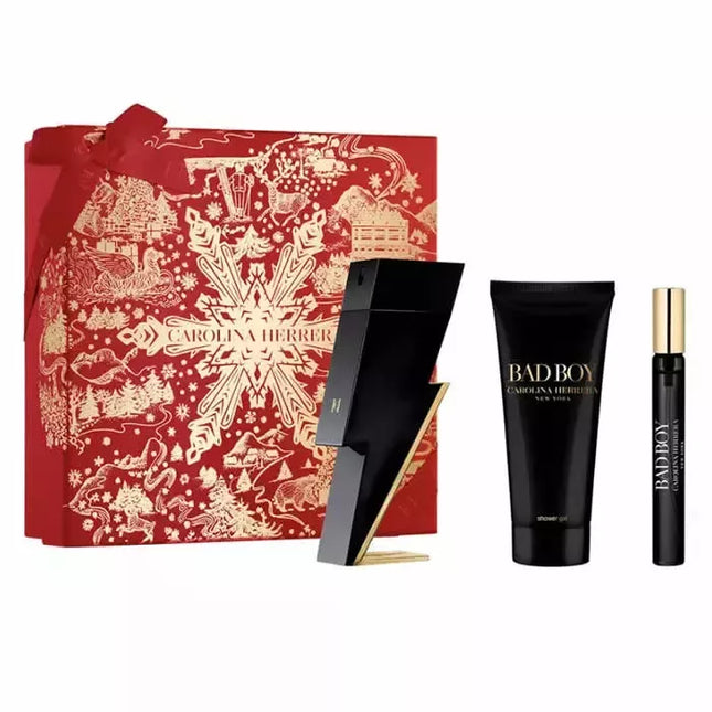 Carolina Herrera Bad Boy Eau de Toilette Purškiamasis Rinkinys 3 Vnt. 100ml