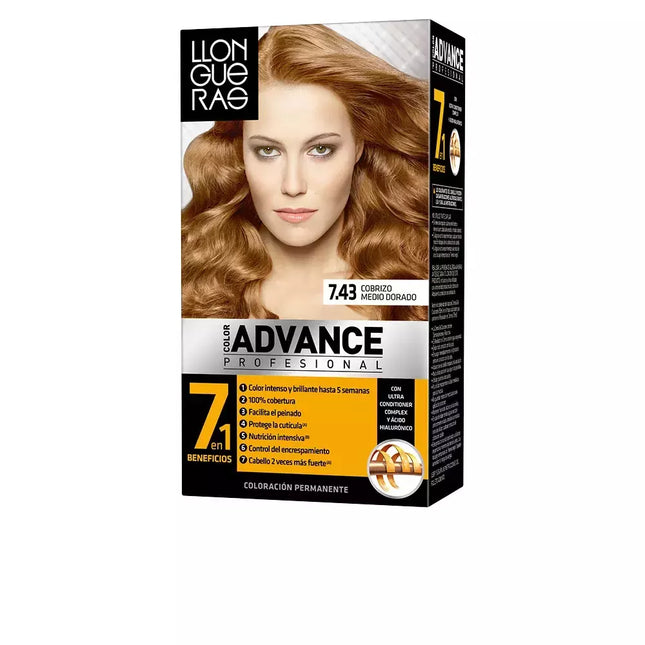 Llongueras Color Advance Plaukų dažai 7,43 Vidutiniškai vario aukso spalvos
