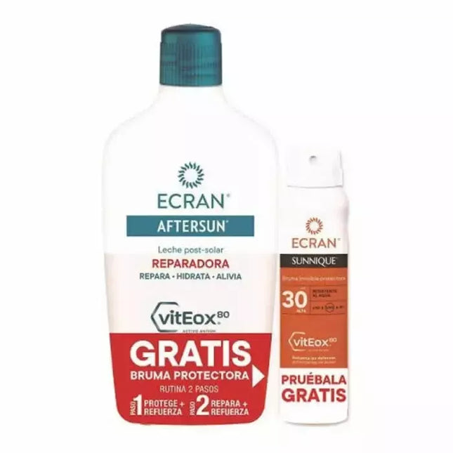 Ecran pienelis po deginimosi saulėje 400ml + Sunnique SPF30 purškalas 75ml