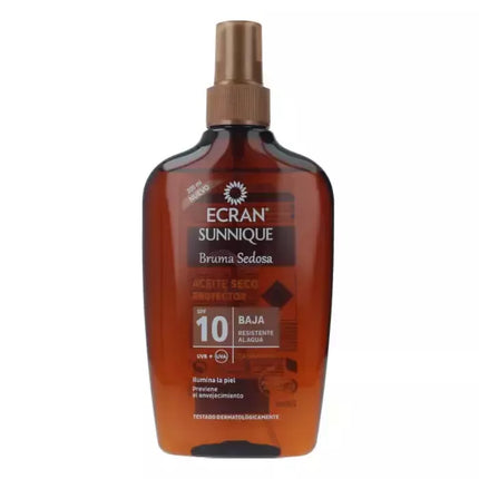 Ecran Sunnique Šilkinio Purškalo Lengvas Aliejus Apsaugai Nuo Saulės SPF10 200ml