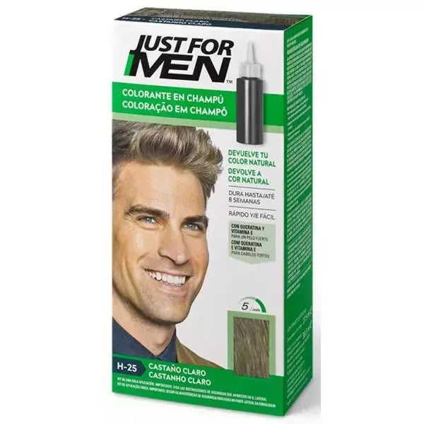 Just For Men šampūniniai plaukų dažai, šviesiai rudos spalvos, 66 ml