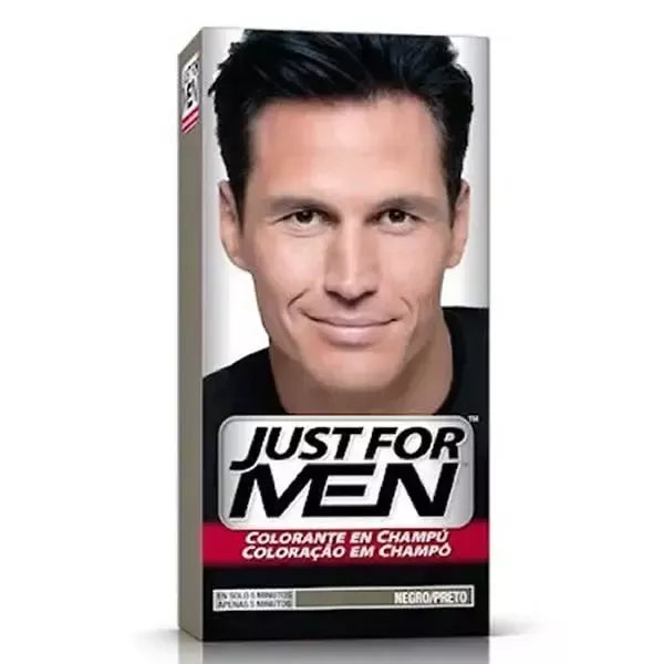 Just For Men Plaukų dažai šampūne, tikra juoda spalva, 66ml