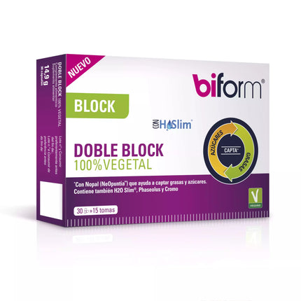 Biform Doble Block 100% Augalinis 30 Vcaps