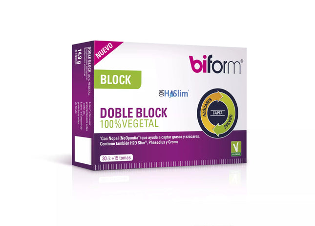 Biform Doble Block 100% Augalinis 30 Vcaps