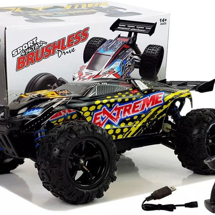 Nuotoliniu būdu valdomas ralio automobilis 1:18 geltonas ENOZE 9302E, greitis 45 km/h