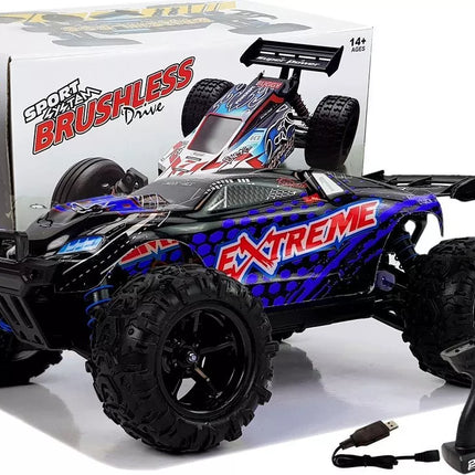 Nuotoliniu būdu valdomas ralio automobilis 1:18 mėlynas ENOZE 9302E, greitis 45 km/h