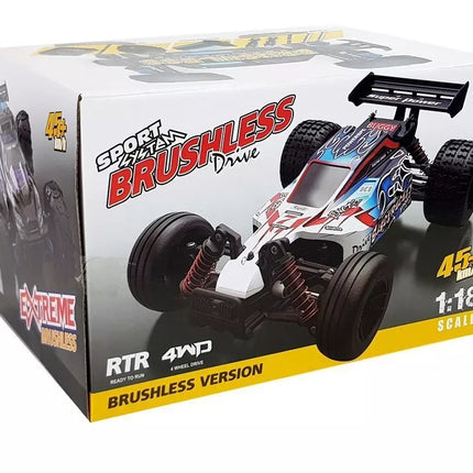 Nuotoliniu būdu valdomas bekelės bagis 1:18 geltonas ENOZE 9303E 45 km/h