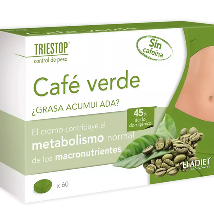 Eladiet Triestop Žaliosios kavos be kofeino 60 tablečių