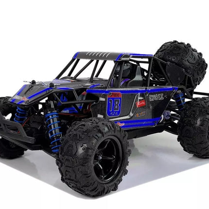 Nuotoliniu būdu valdomas bekelės bagis 1:18 mėlynas ENOZE 9303E 45 km/h