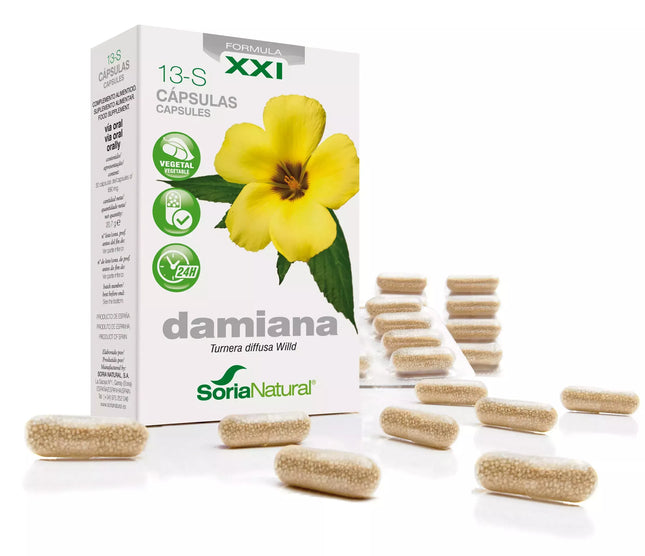 Soria 13-S Damiana Ilgalaikio Atpalaidavimo 30 Kapsulių