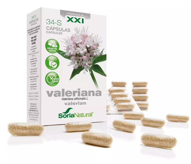 Soria 34-S Valerijonas 600 mg 30 ilgalaikio atpalaidavimo kapsulės