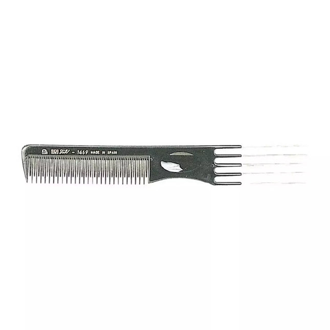 Eurostil 5 Dantukų Metalinis Šukų Specialus Juodas 1vnt