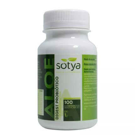 Sotya Aloe Digest Probiotikas 100 kramtojamųjų tablečių 1g