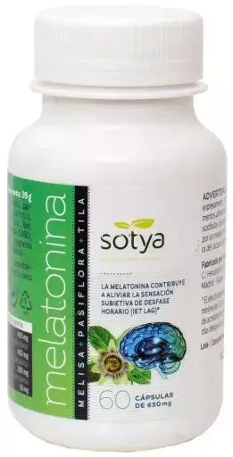 Sotya Melatonina Melisa Pasiflora Tila 60 Kapsulių