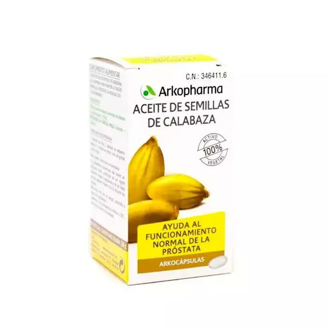 Arkopharma Arkocápsulas Moliūgų aliejus 50 kapsulių