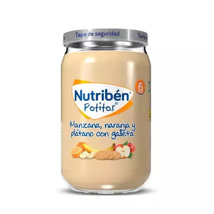 Nutribén Obuolių, Apelsinų, Bananų ir Sausainių košė 235g