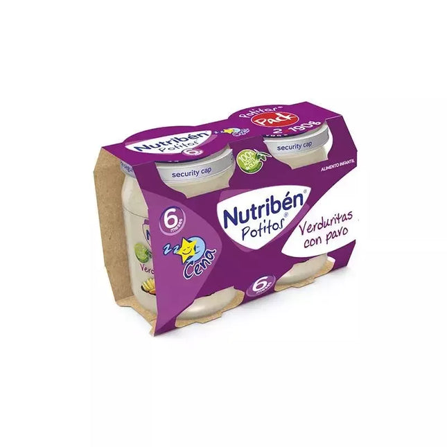 Nutriben Nutribén daržovių ir kalakutienos košelė 2x 190g