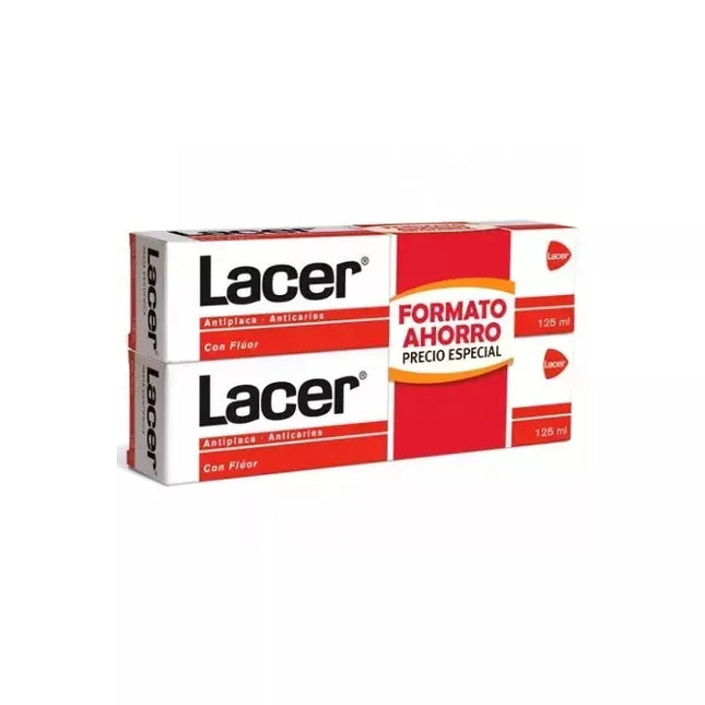 Lacer Dantų pasta Antiplaque Anticaries 2x125ml