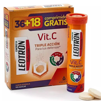 Leotron Vitamin C 36 + 18 putojamosios tabletės