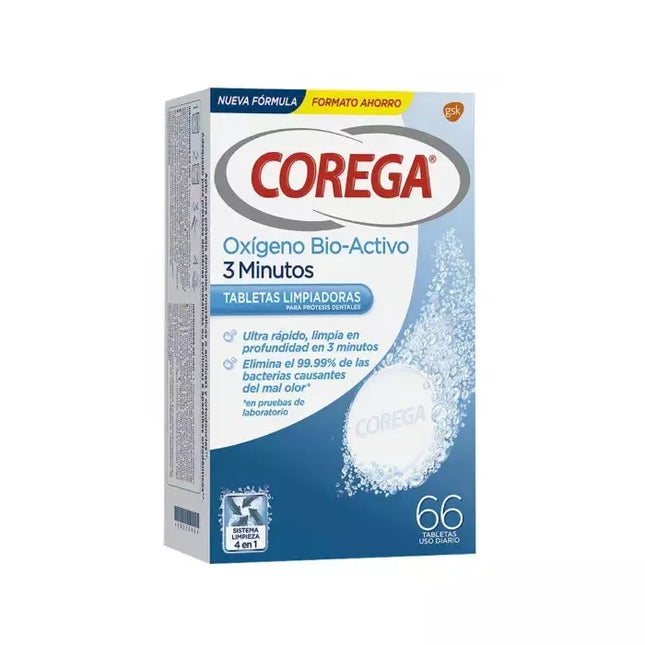 Corega Active Oxygen 3 minutų 66 tabletės