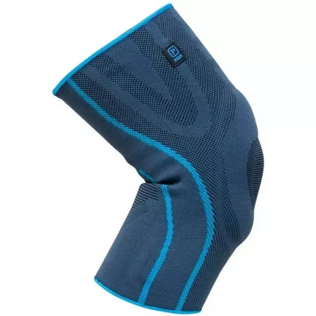 Elastinis kelio įtvaras su silikoniniu paminkštinimu ir šoninėmis stabilizavimo juostelėmis S.L