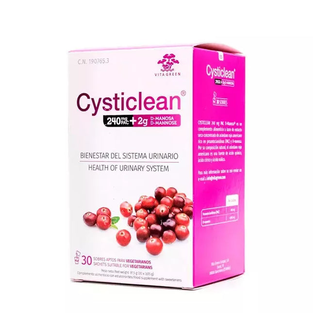 Cysticlean Šlapimo takų sveikatos palaikymo milteliai 30 paketėlių 240 mg
