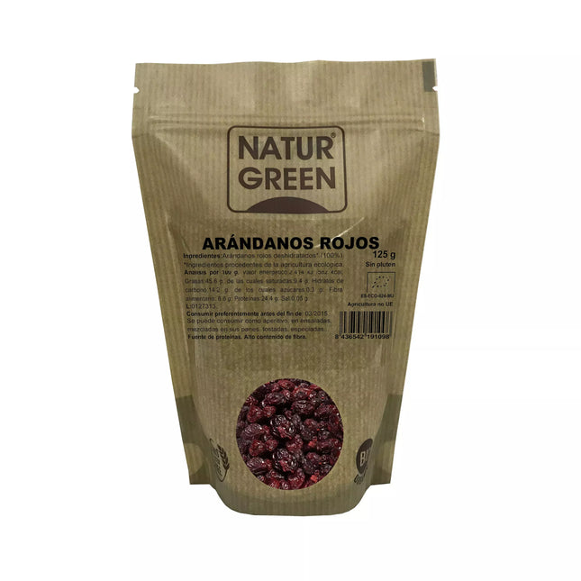 Naturgreen Dehidratuotos spanguolės Bio 125g