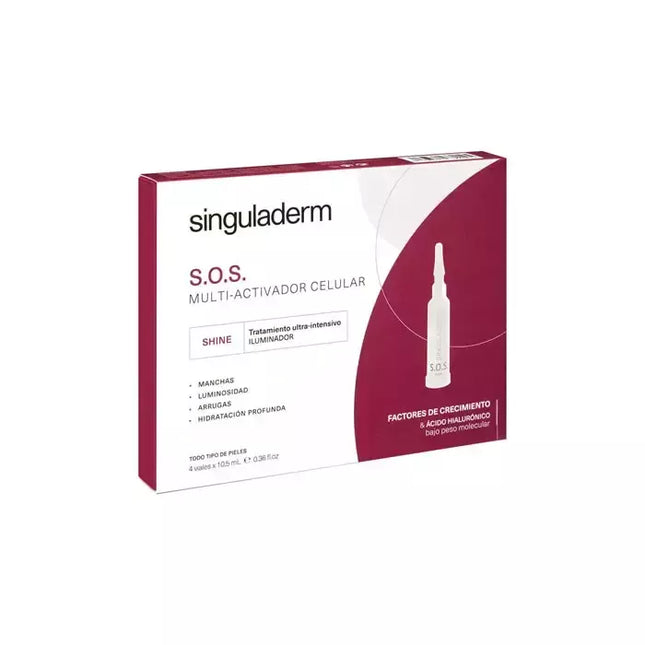 Singuladerm S.O.S. Intensyvus ląstelių skaistinamasis kompleksas 4x10,5 ml
