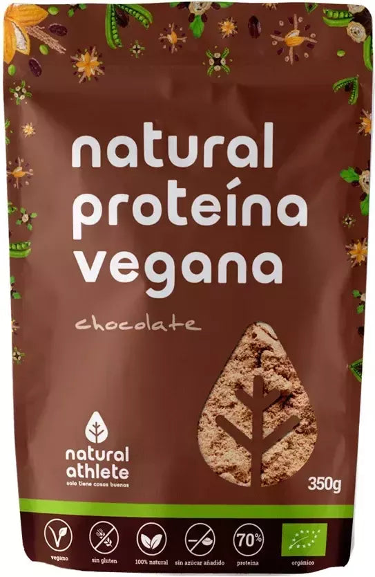 NATURAL ATHLETE Vegan Chocolate Protein Bio 350g