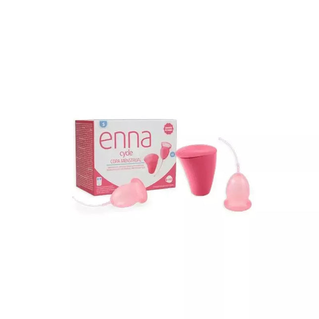 Enna Cycle Menstruacinė taurelė, 1 dydis, 2 taurelės, sterilizatorius