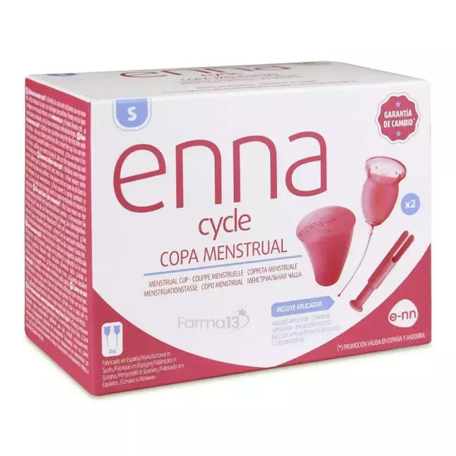 Enna Cycle Menstruacinė taurytė Dydis S 2 Vnt + aplikatorius