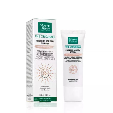 Martiderm Proteos Screen SPF 50+ kremo-gel su spalva 40ml