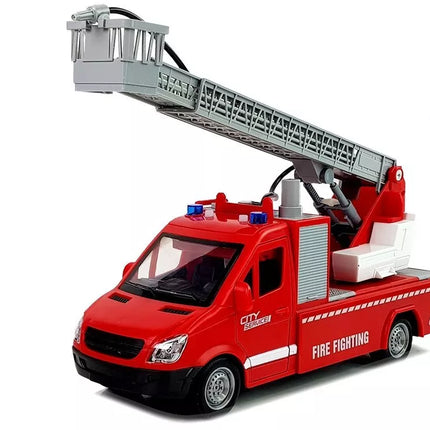 Frikcinė gaisrinė mašina 1:16 su garsu ir vandeniu