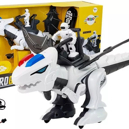 Dinozauras Tyranas robotas interaktyvus nuotolinio valdymo pultas K18 programavimas baltas