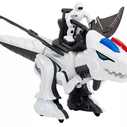 Dinozauras Tyranas robotas interaktyvus nuotolinio valdymo pultas K18 programavimas baltas