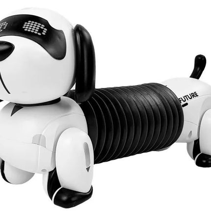 Interaktyvus robotas šuo su nuotolinio valdymo pultu, muzika ir garsu, valdomas nuotolinio valdymo kamuoliuku