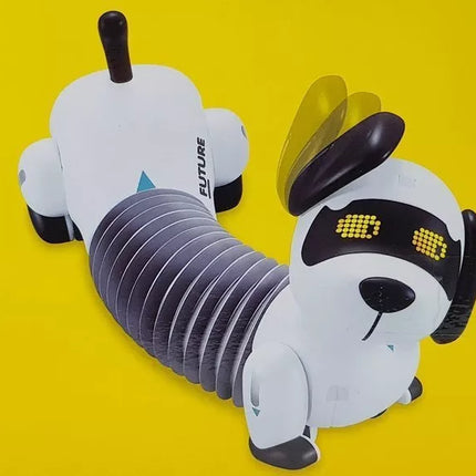 Interaktyvus robotas šuo su nuotolinio valdymo pultu, muzika ir garsu, valdomas nuotolinio valdymo kamuoliuku